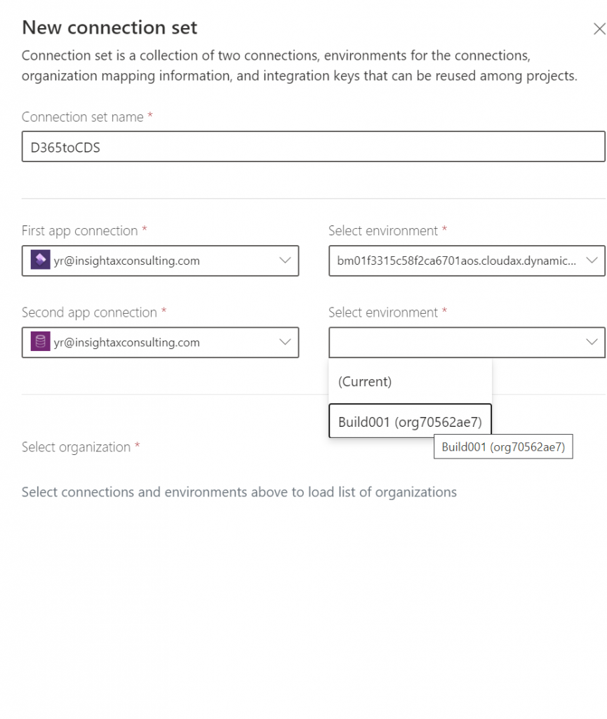 Selecting CDS connector
